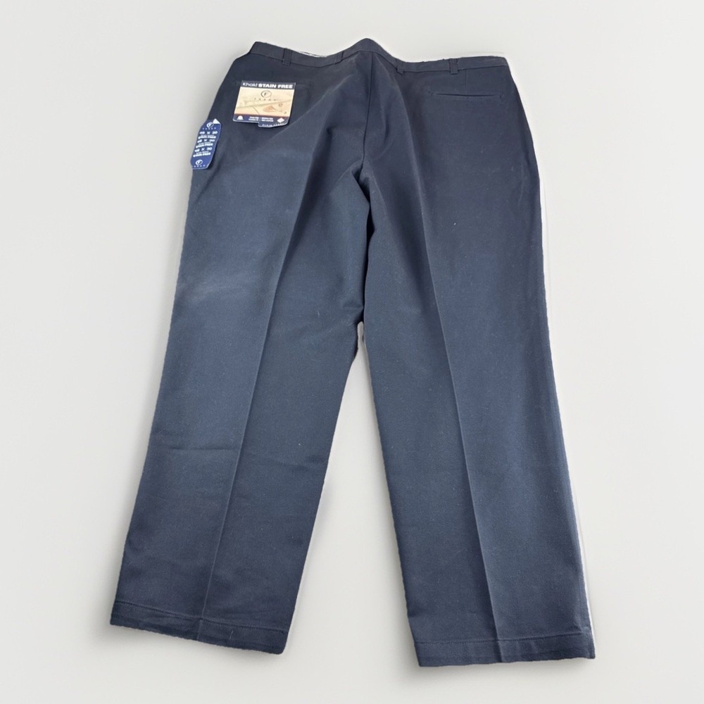 Farah Dress Pants Men 46x30 Blue Classic Fit Wrinkle Free Stain Free Cotton READ
